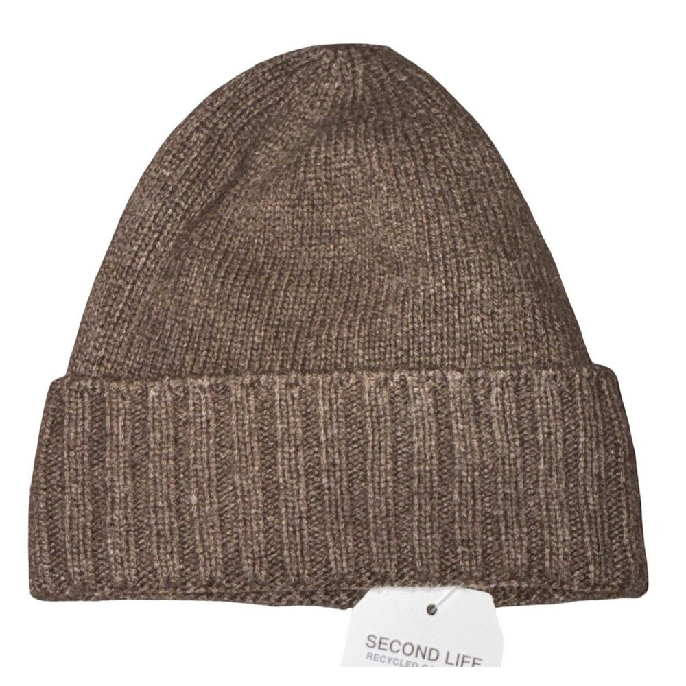 TESMA Recycled Cashmere Wool Beanie Men’s Hat One‎ Size Fits Most Brown NWT